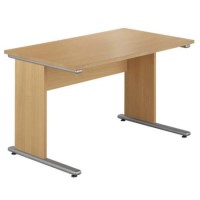 Dams Furniture Urban Panelled Medium Desk in Oak