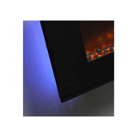 Be Modern Orlando 36inch Electric Fire in Flat Black Glass