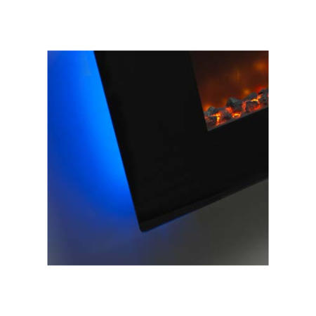 Be Modern Orlando 36inch Electric Fire in Flat Black Glass