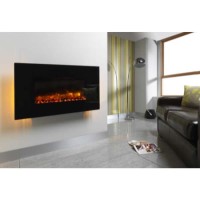 Be Modern Orlando 42inch Electric Fire in Flat Black Glass