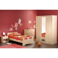 Kat Teens Large 4 Piece Bedroom Furniture Set with Single Bed