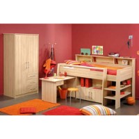 Kat Teens Large 2 Piece Bedroom Furniture Set with Midsleeper Bed