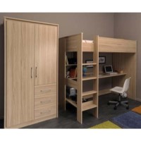 Kat Teens Large 2 Piece Bedroom Furniture Set with Highsleeper Bed