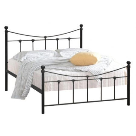 Black Metal Double Bed Frame - Rebecca - Julian Bowen