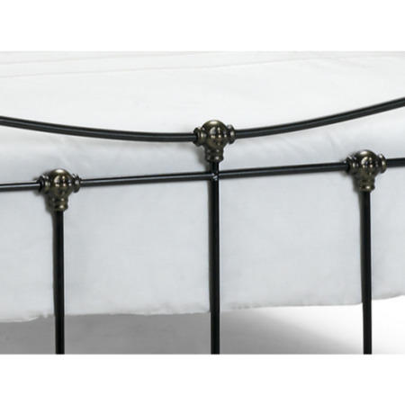 Black Metal Double Bed Frame - Rebecca - Julian Bowen