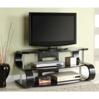 Harkin Black Glass TV Unit in Black Ash HK203