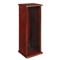 Origin Red Sima Single DVD Storage Tower in Mahogany