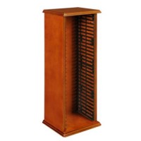 Origin Red Sima Single DVD Storage Tower in Teak