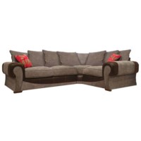 Buoyant Tangent Right Facing Corner Sofa in Brown - 
