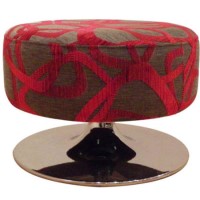 Buoyant Upholstery Orbis Swivel Footstool in Red