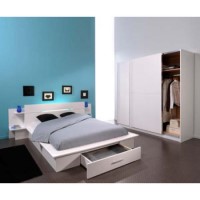 Thadie Super Storage 2 Piece Bedroom Furniture Set in White - SPECIAL OFFER!
