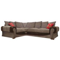 Buoyant Tangent Left Facing Corner Sofa in Brown - 