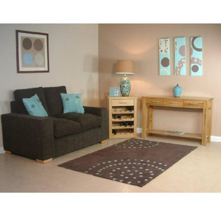 Baumhaus Mobel Solid Oak 3 Drawer Console Table