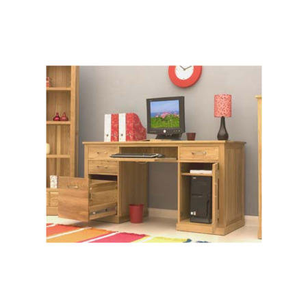 Baumhaus Mobel Solid Oak Twin Pedestal Desk