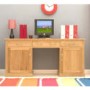 Baumhaus Mobel Solid Oak Twin Pedestal Hideaway Desk