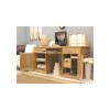 Baumhaus Mobel Solid Oak Twin Pedestal Hideaway Desk