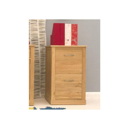 Baumhaus Mobel Solid Oak 2 Drawer Filing Cabinet