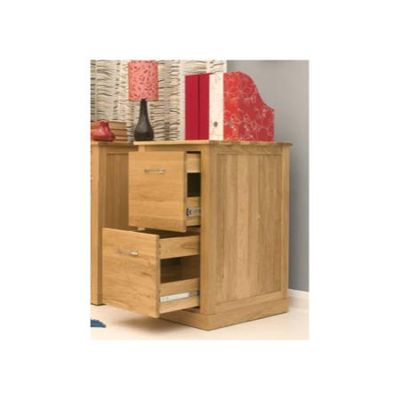 Baumhaus Mobel Solid Oak 2 Drawer Filing Cabinet