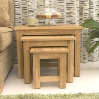 Baumhaus Mobel Solid Oak Nest of Tables