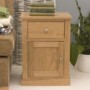 Baumhaus Mobel Solid Oak 1 Door 1 Drawer Side Table