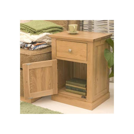 Baumhaus Mobel Solid Oak 1 Door 1 Drawer Side Table
