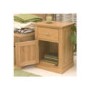Baumhaus Mobel Solid Oak 1 Door 1 Drawer Side Table