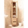 Baumhaus Mobel Solid Oak Large Glazed Bathroom Cabinet