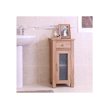 Baumhaus Mobel Solid Oak Glazed Bathroom Cabinet