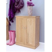 Baumhaus Mobel Solid Oak Shoe Storage Cabinet - 15 Pairs