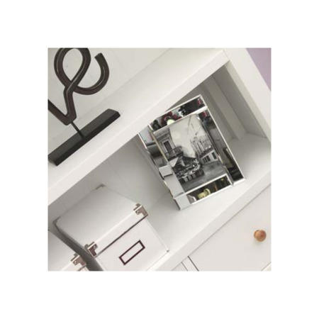 Baumhaus Hampton White Solid Ash 4 Shelf 2 Drawer Bookcase