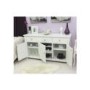 Baumhaus Hampton White Solid Ash 3 Door 3 Drawer Sideboard