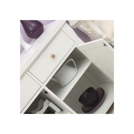 Baumhaus Hampton White Solid Ash 3 Door 3 Drawer Sideboard