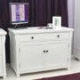 Baumhaus Hampton White Solid Ash Hideaway Desk