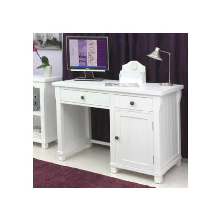 Baumhaus Hampton White Solid Ash Desk
