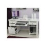 Baumhaus Hampton White Solid Ash Twin Pedestal Desk