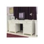 Baumhaus Hampton White Solid Ash Twin Pedestal Hideaway Desk