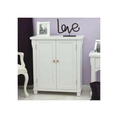 Baumhaus Hampton White Solid Ash Shoe Cabinet
