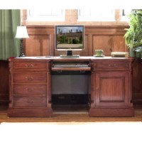 Baumhaus La Roque Solid Mahogany Twin Pedestal Desk