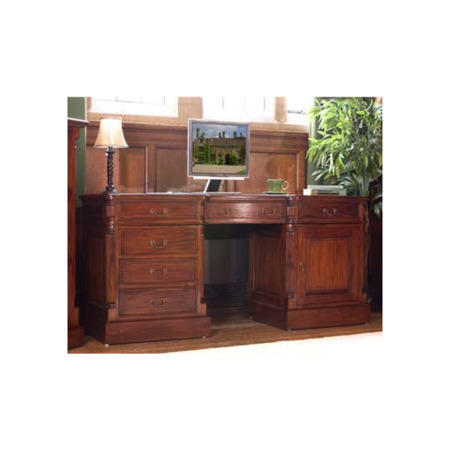 Baumhaus La Roque Solid Mahogany Twin Pedestal Desk