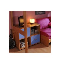 Stompa Combo Kids Natural 2 Door 4 Shelf Storage Cubes in Blue