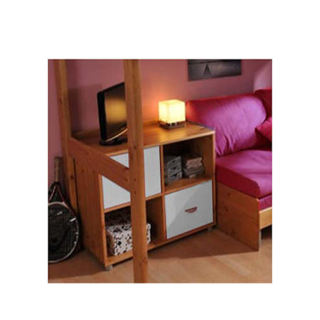 Stompa Combo Kids Natural 2 Door 4 Shelf Storage Cubes in White
