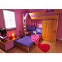 Stompa Combo Kids Natural Highsleeper Bed and TV Unit Furniture Set - pink sofa bed