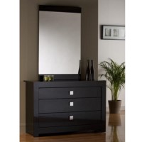 World Furniture Modena Black High Gloss 3 Drawer Chest