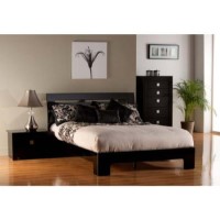 World Furniture Modena High Gloss Black Bedroom Set - kingsize bedroom set