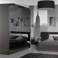 Skylight Natalie 4 Door Wardrobe with Grey Tinted Mirrors