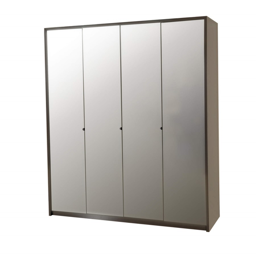 Skylight Natalie 4 Door Wardrobe with Grey Tinted Mirrors