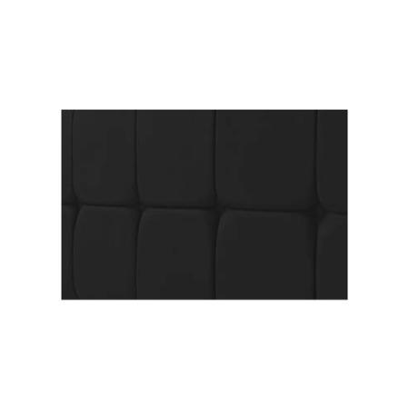 Humza Amani Milli Faux Suede Deep Buttoned Headboard in Black - small single