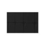 Humza Amani Milli Faux Suede Deep Buttoned Headboard in Black - small single