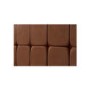 Humza Amani Milli Faux Suede Deep Buttoned Headboard in Brown - small single