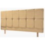Humza Amani Milli Faux Suede Deep Buttoned Headboard in Beige - small single